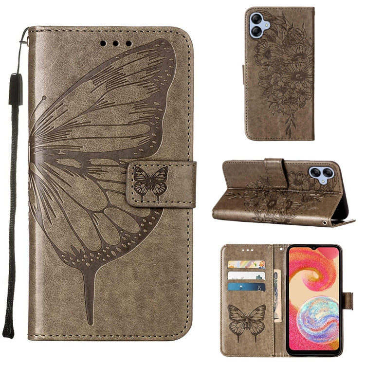 Embossed Butterfly Flip Leather Phone Case
