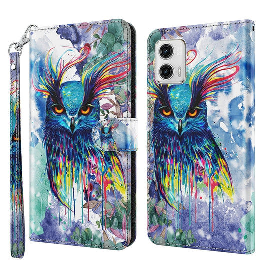 3D Painting Pattern TPU + PU Leather Phone Case