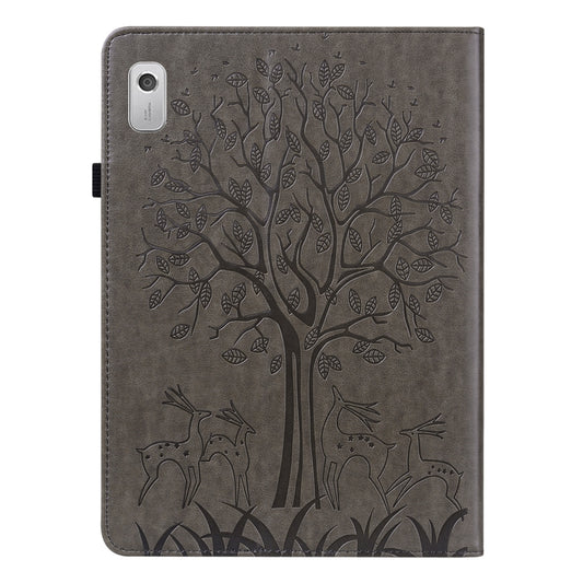 Tree & Deer Pattern Embossed Leather Tablet Case
