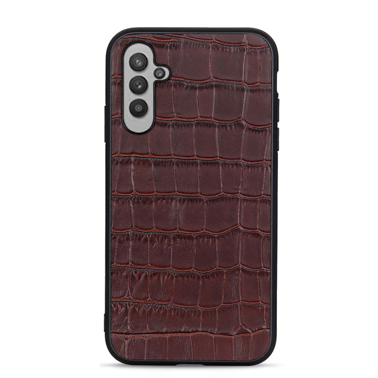 Accurate Hole Crocodile Texture Genuine Leather Phone Case