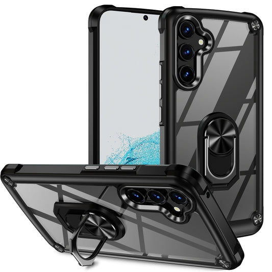TPU + PC Lens Protection Phone Case with Ring Holder