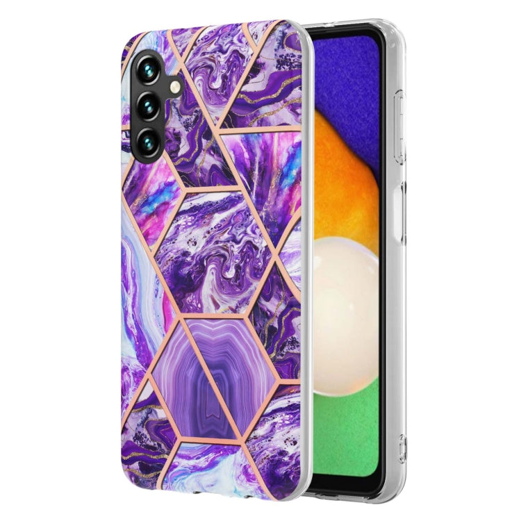 Electroplating Splicing Marble TPU Phone Case