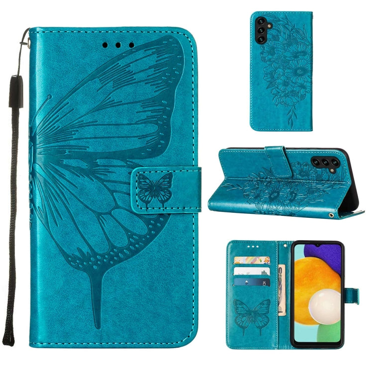 Embossed Butterfly Leather Phone Case