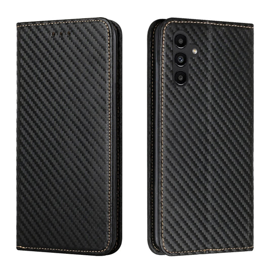 Carbon Fiber Texture Magnetic Flip Leather Phone Case