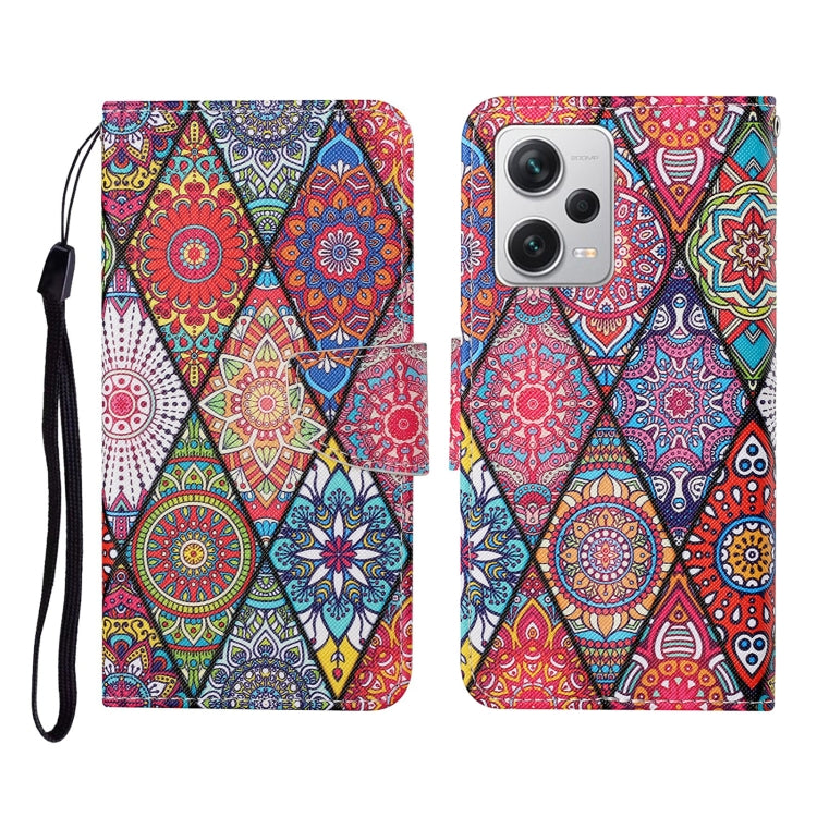 Colored Drawing Pattern Flip Leather Phone Case