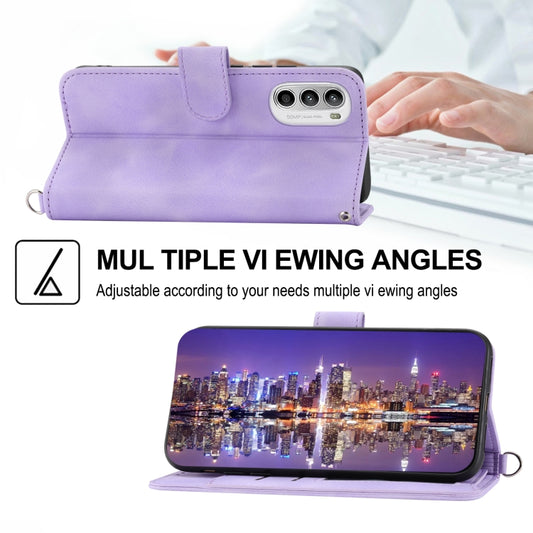 Skin-feel Flowers Embossed Wallet Leather Phone Case