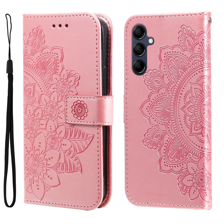 7-petal Flowers Embossing Leather Phone Case
