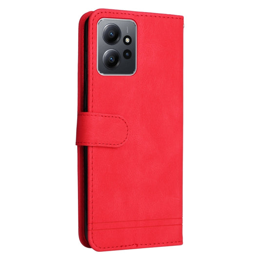 Skin Feel Life Tree Metal Button Leather Phone Case