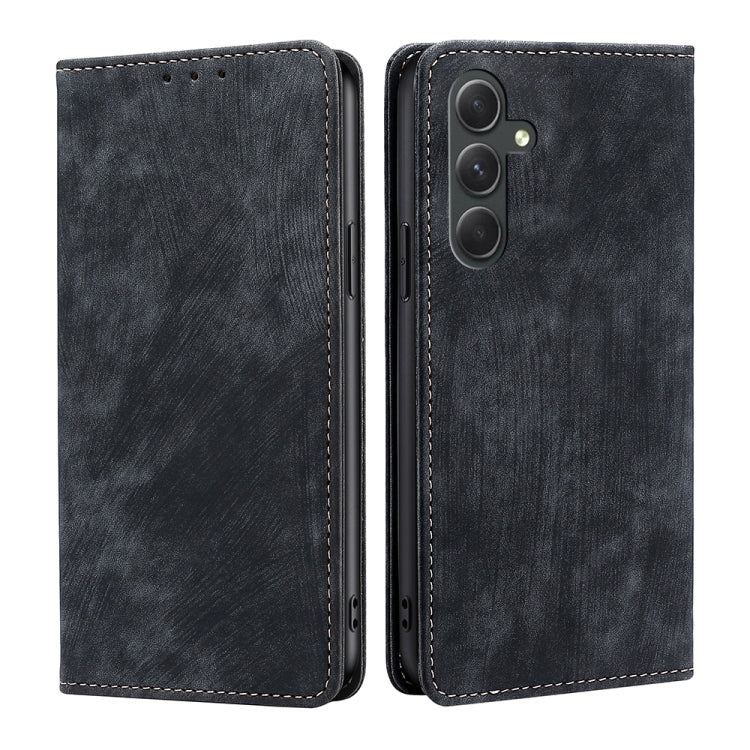 RFID Anti-theft Brush Magnetic Leather Phone Case