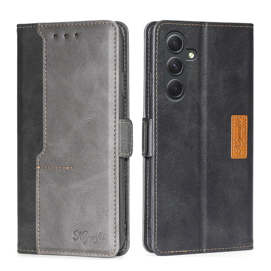 Contrast Color Side Buckle Leather Phone Case