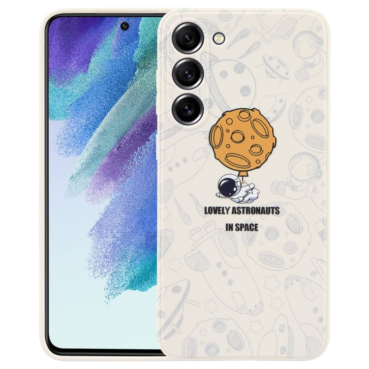 Astronaut Pattern Silicone Straight Edge Phone Case