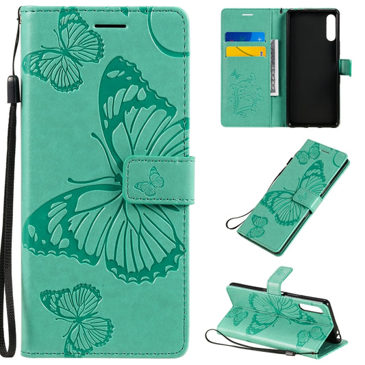 3D Butterflies Embossing Pattern Horizontal Flip Leather Case with Holder & Card Slot & Wallet