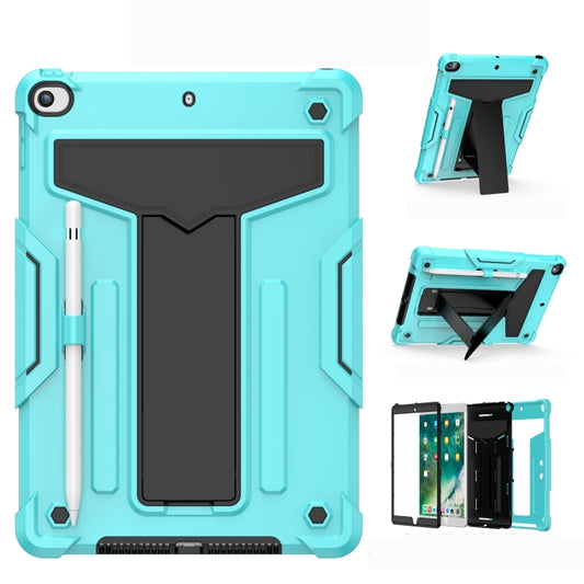 T-shaped Bracket Contrast Color Shockproof PC + Silicone Flat Protective Case, For iPad 10.2 / iPad Pro 10.5, For Samsung Galaxy Tab A8.4 (2020) T307, For Samsung Galaxy Tab A8.0 (2019) T290, For Samsung Galaxy Tab A10.1 (2019) T510