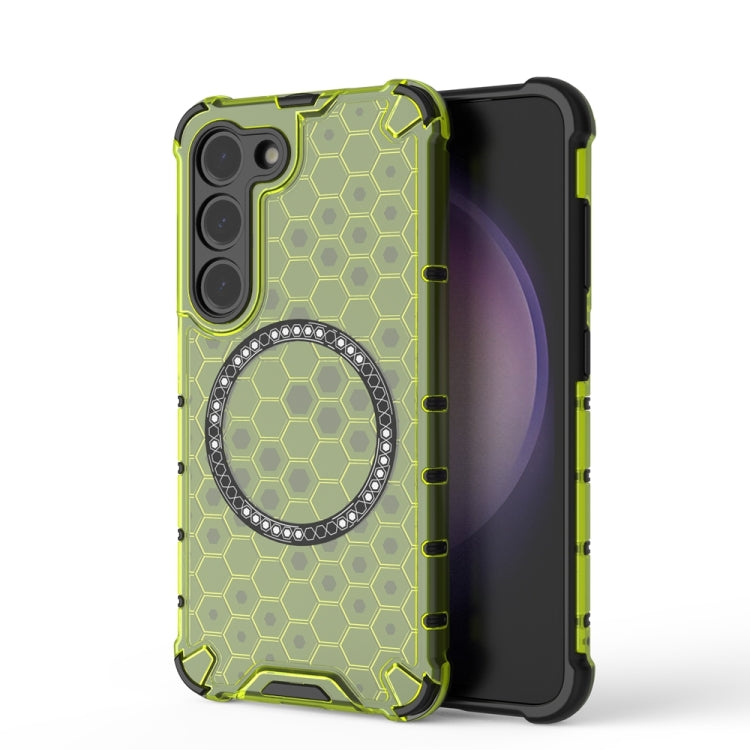 Honeycomb Magnetic Ring Shockproof Phone Case, For Samsung Galaxy S23+ 5G, For Samsung Galaxy S23 5G
