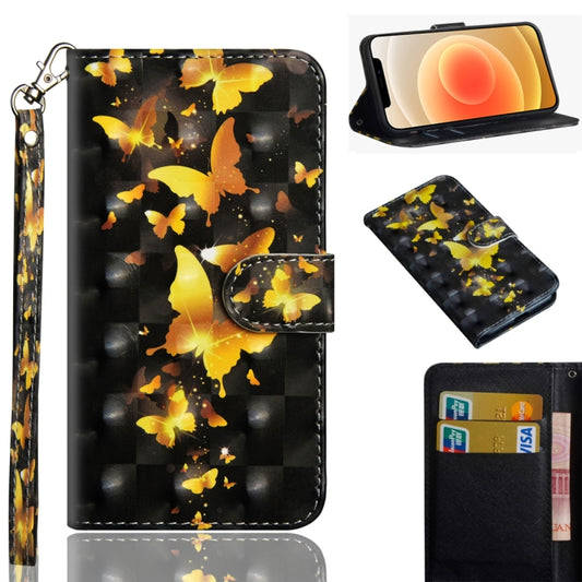 3D Painting Pattern Horizontal Flip TPU + PU Leather Case with Holder & Card Slots & Wallet