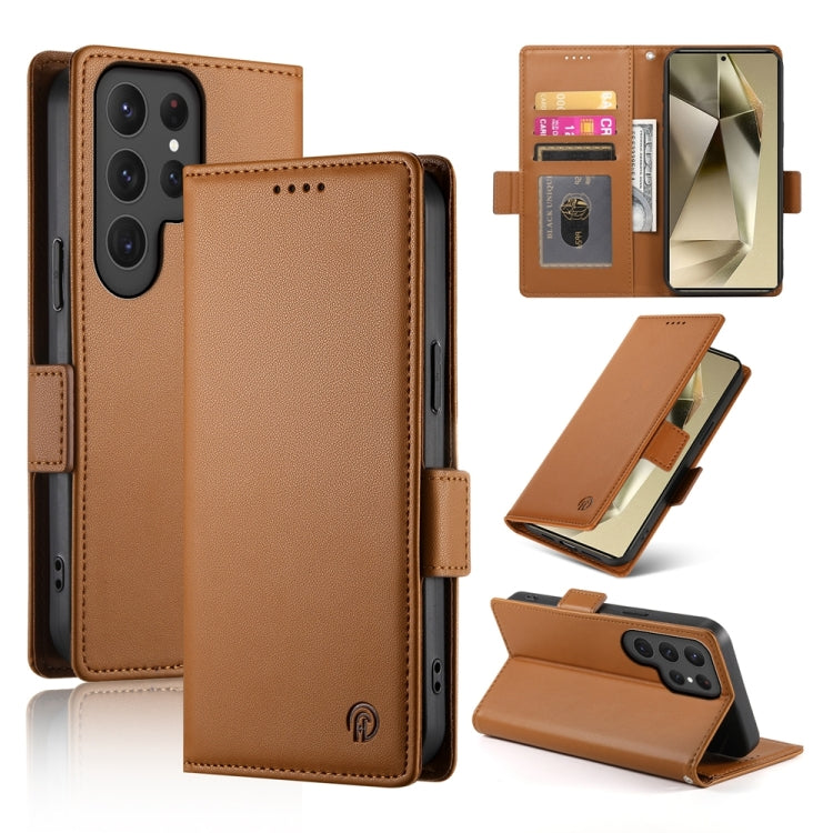 Side Buckle Magnetic Frosted Leather Phone Case