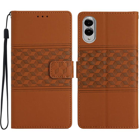 Diamond Embossed Skin Feel Leather Phone Case