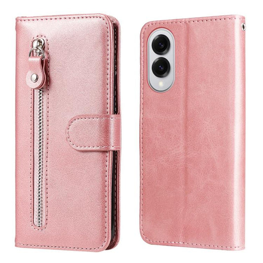 Fashion Calf Texture Zipper Leather Phone Case
