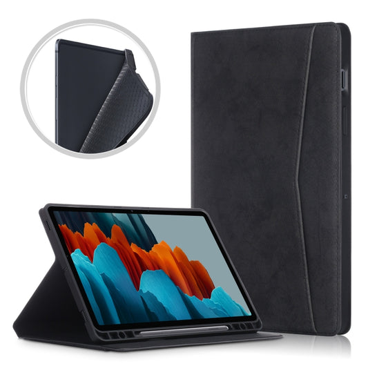 TPU Front Support Horizontal Flip Leather Case with Holder & Pen Slot & Sleep / Wake-up Functio, For Samsung Galaxy Tab S8 / Galaxy Tab S7 T870/T875, For Samsung Galaxy Tab S8+ / Tab S8 Plus / Tab S7 FE / Tab S7+ T970/T976B