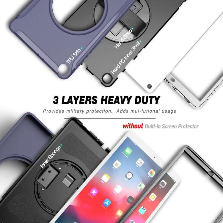 360 Degree Rotation PC+TPU Protective Cover with Holder & Hand Strap, For Samsung Galaxy Tab A 10.1 (2019) T510 / T515