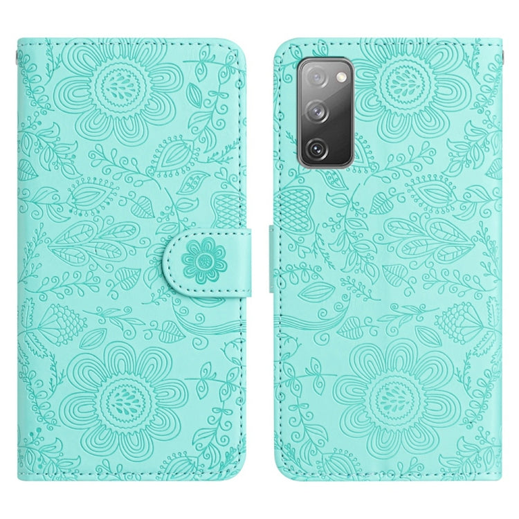 Floral Embossed Pattern Leather Phone Case, For Samsung Galaxy S21+ 5G, For Samsung Galaxy S21 Ultra 5G, For Samsung Galaxy S20 FE 5G