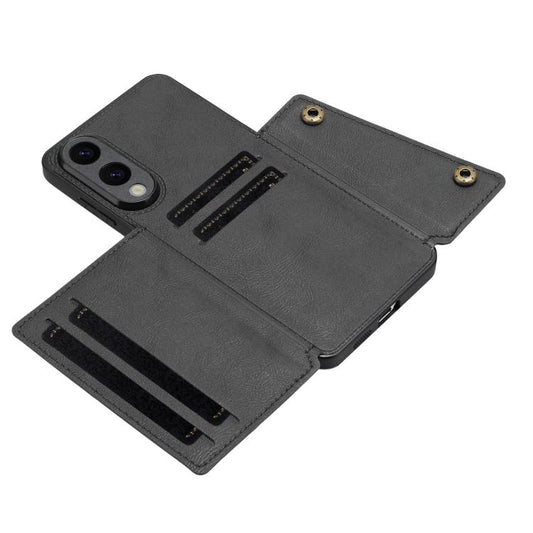 Double Buckle Card Slots Magnetic Phone Case