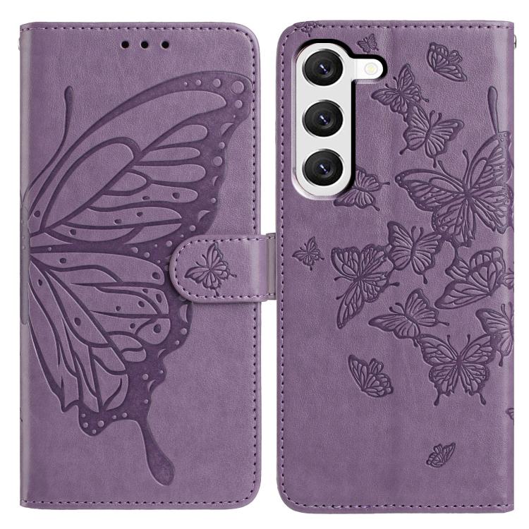 Butterfly Flutter Pattern Embossed Leather Phone Case