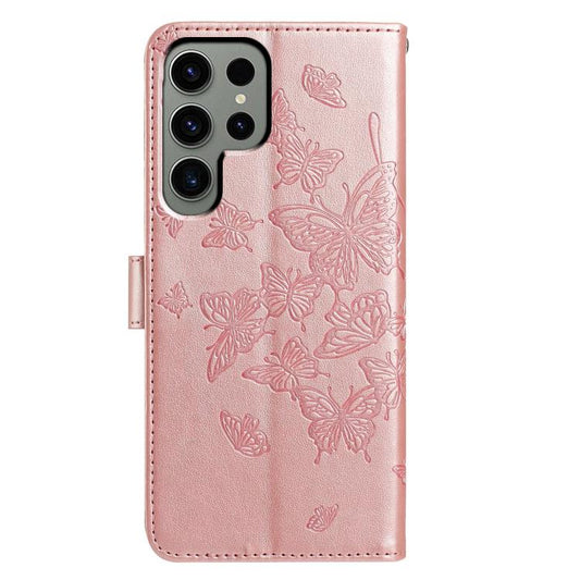 Butterfly Flutter Pattern Embossed Leather Phone Case