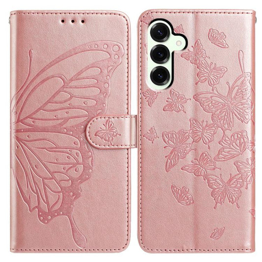 Butterfly Flutter Pattern Embossed Leather Phone Case