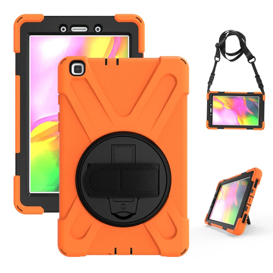 Shockproof Colorful Silicone + PC Protective Case with Holder & Hand Grip Strap, For Samsung Tab A 8.0(2019) T290 / T295, For Samsung Galaxy Tab Active Pro T540 / T545 / Tab Active4 Pro