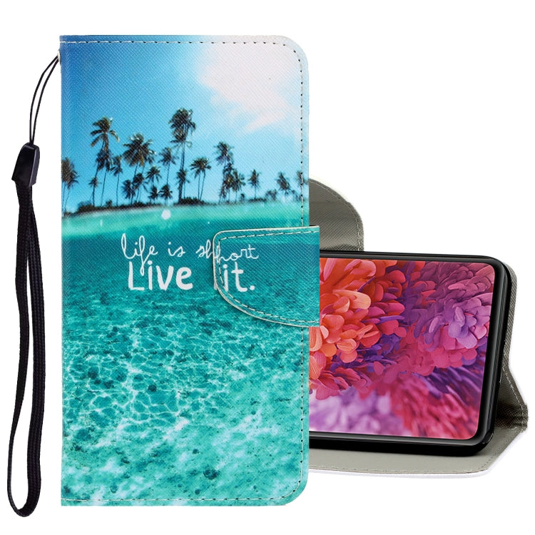 3D Colored Drawing Horizontal Flip PU Leather Case with Holder & Card Slots & Wallet