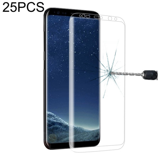 25 PCS Full Screen Tempered Glass Screen Protector For Galaxy S8 / G9500