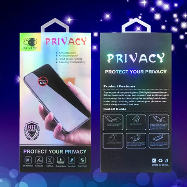 For Galaxy Note 10 0.3mm 9H Surface Hardness 3D Privacy Curved Edge Glue Curved Full Screen Tempered Glass Film, Fingerprint Unlock Is Not Supported