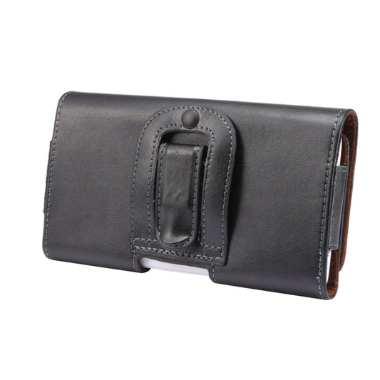 Universal Horizontal Style Leather Case Waist Bag with Back Splint