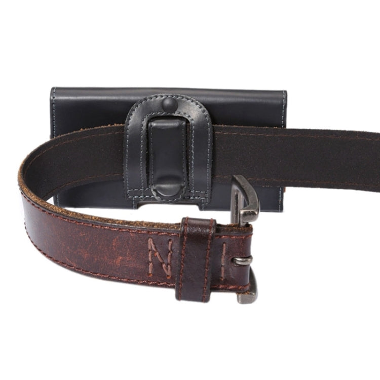 6.3 Inch Crazy Horse Texture Vertical Flip Leather Case / Waist Bag with Back Splint for Galaxy Mega 6.3 / Mega 2 / G750F