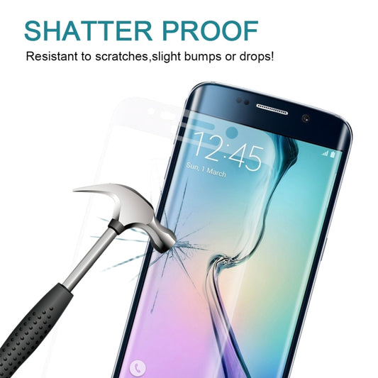 0.3mm 9H Surface Hardness 3D Curved Surface Full Screen Cover Explosion-proof Tempered Glass Film for Galaxy S6 edge