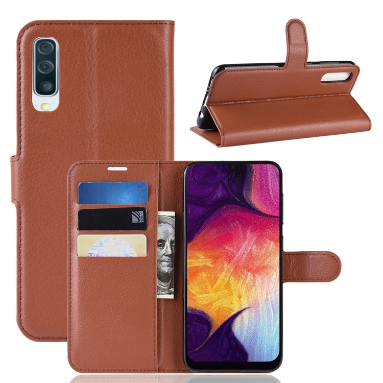 Litchi Texture Horizontal Flip Leather Case for Galaxy A50, with Wallet & Holder & Card Slots, For Galaxy A50 (1), For Galaxy A50 (1)