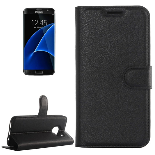 For Galaxy S7 Edge / G935 Litchi Texture Horizontal Flip Leather Case with Holder & Card Slots & Wallet, For Galaxy S7 Edge