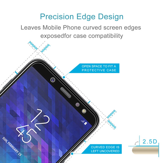0.26mm 9H 2.5D Tempered Glass Film for Galaxy A6 (2018), For Galaxy A6 (2018)(1pc)