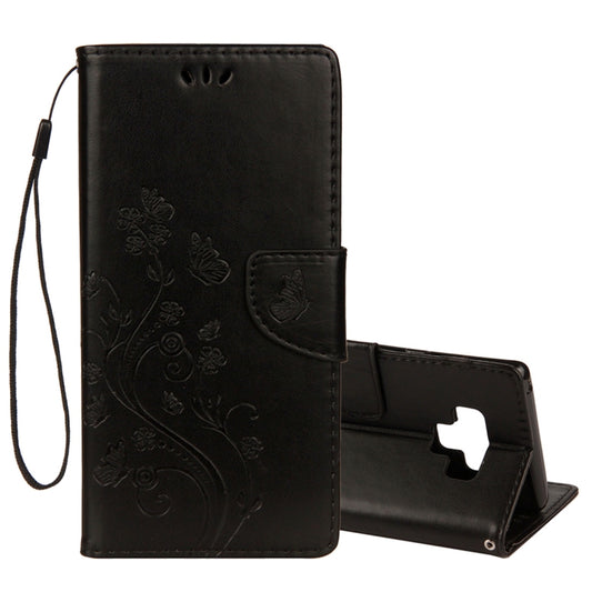 Embossed Butterfly Pattern Horizontal Flip Leather Case with Card Slot & Holder & Wallet & Lanyard For Galaxy Note9, For Galaxy Note9
