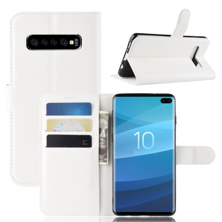 Litchi Texture Horizontal Flip Leather Case for Galaxy S10 , with Wallet & Holder & Card Slots, Galaxy S10, For Galaxy S10