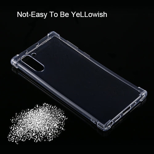 For Galaxy Note10 Four-Corner Shockproof Ultra-Thin Transparent TPU Case, For Galaxy Note10