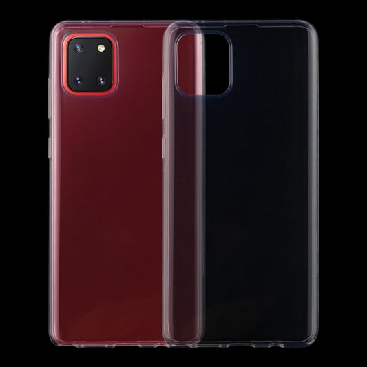 For Galaxy A81 0.75mm Ultrathin Transparent TPU Soft Protective Case, For Galaxy A81