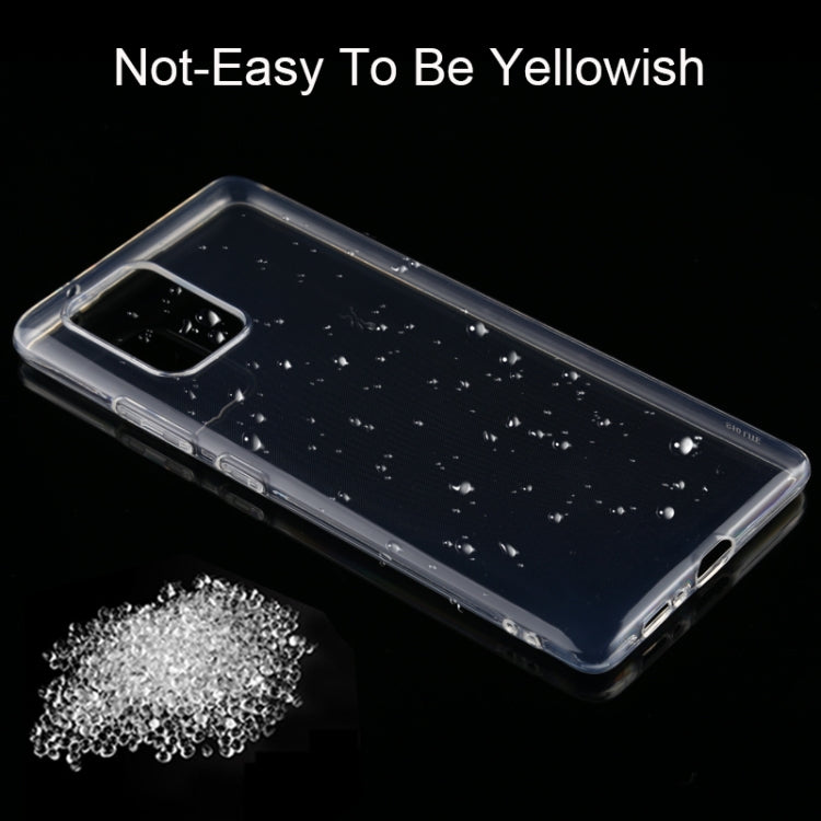 For Galaxy A91 0.75mm Ultrathin Transparent TPU Soft Protective Case, For Galaxy A91