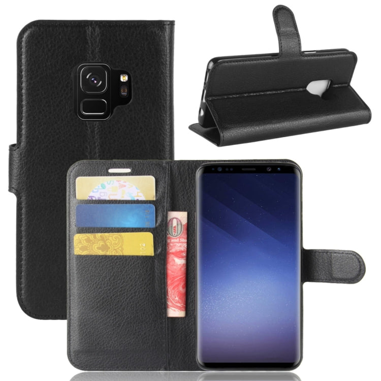 For Galaxy S9 Litchi Texture Horizontal Flip Leather Case with Holder & Wallet & Card Slots, For Galaxy S9