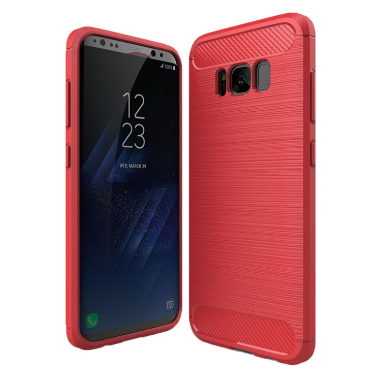 For Galaxy S8 + / G9550 Brushed Carbon Fiber Texture Shockproof TPU Protective Cover Case, For Galaxy S8 + / G9550, For Samsung Galaxy S8 + / G9550
