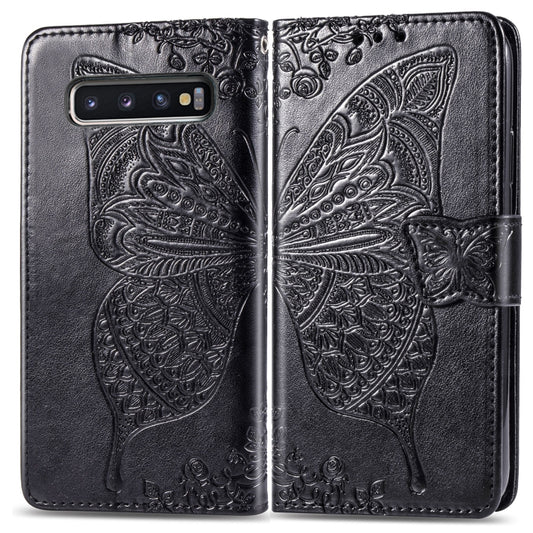 Butterfly Love Flowers Embossing Horizontal Flip Leather Case for Galaxy S10+, with Holder & Card Slots & Wallet & Lanyard, For Galaxy S10+