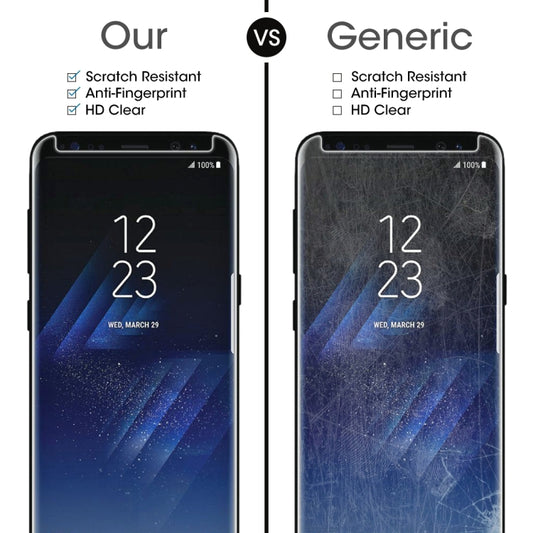 Case Friendly Screen Curved Tempered Glass Film For Galaxy S8 / G950