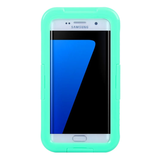 For Galaxy S7 Edge / G935 IPX8 Plastic + Silicone Transparent Waterproof Protective Case with Lanyard