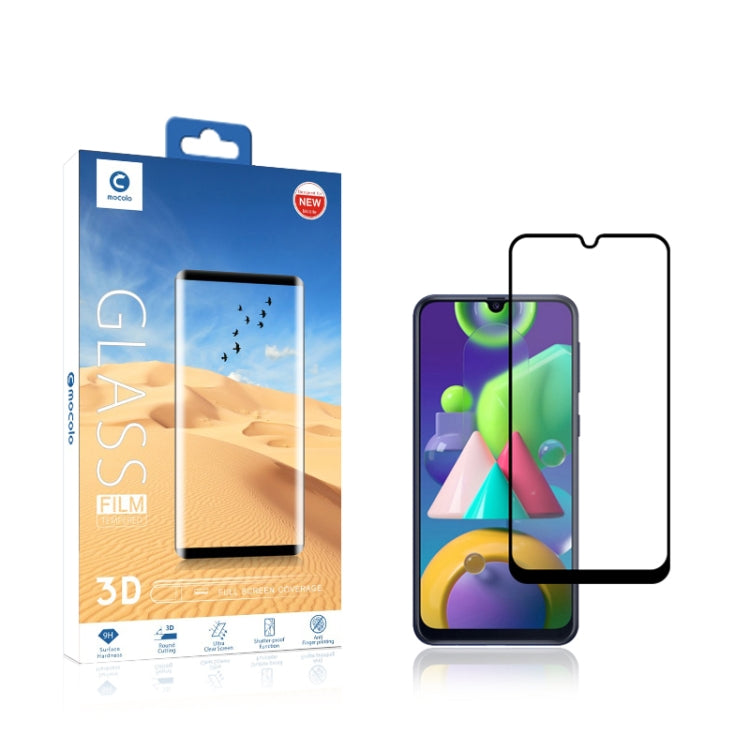 For Samsung Galaxy M21/M31 mocolo 0.33mm 9H 3D Full Glue Curved Full Screen Tempered Glass Film